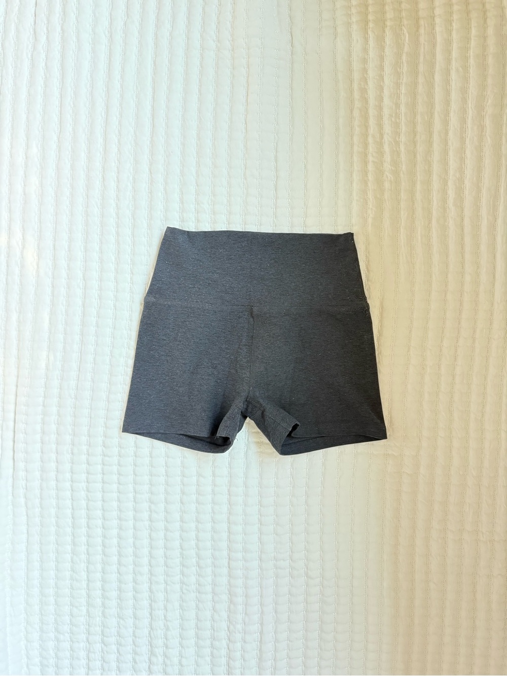 Beyond Yoga Charcoal High-Waist Bike Shorts 3”